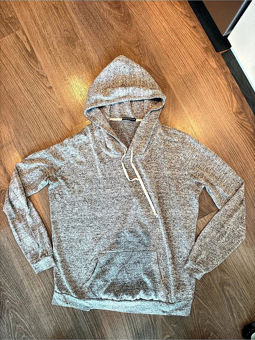Brandy Melville Gray Zip-Up Hoodie made in Italy
